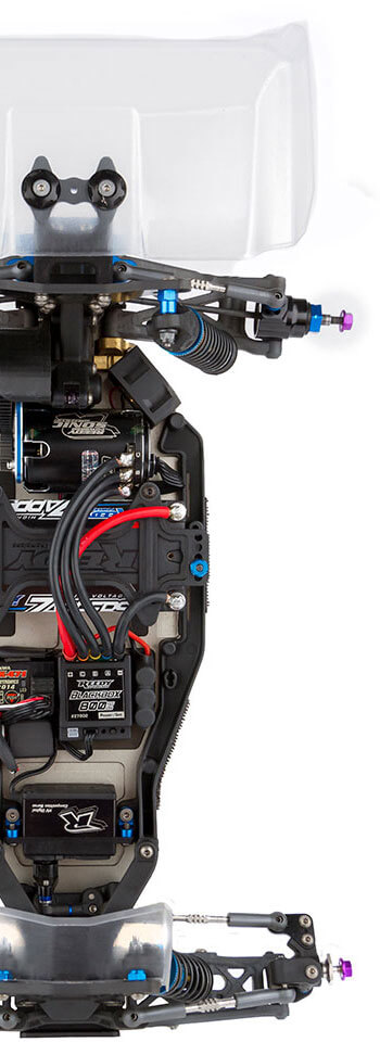 RC10B6D chassis, top view